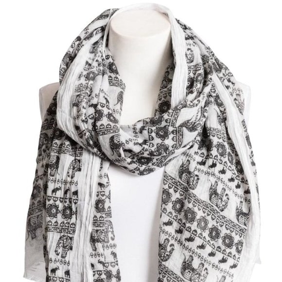 Lightweight Boho Elephant Scarf - Picture 1 of 2